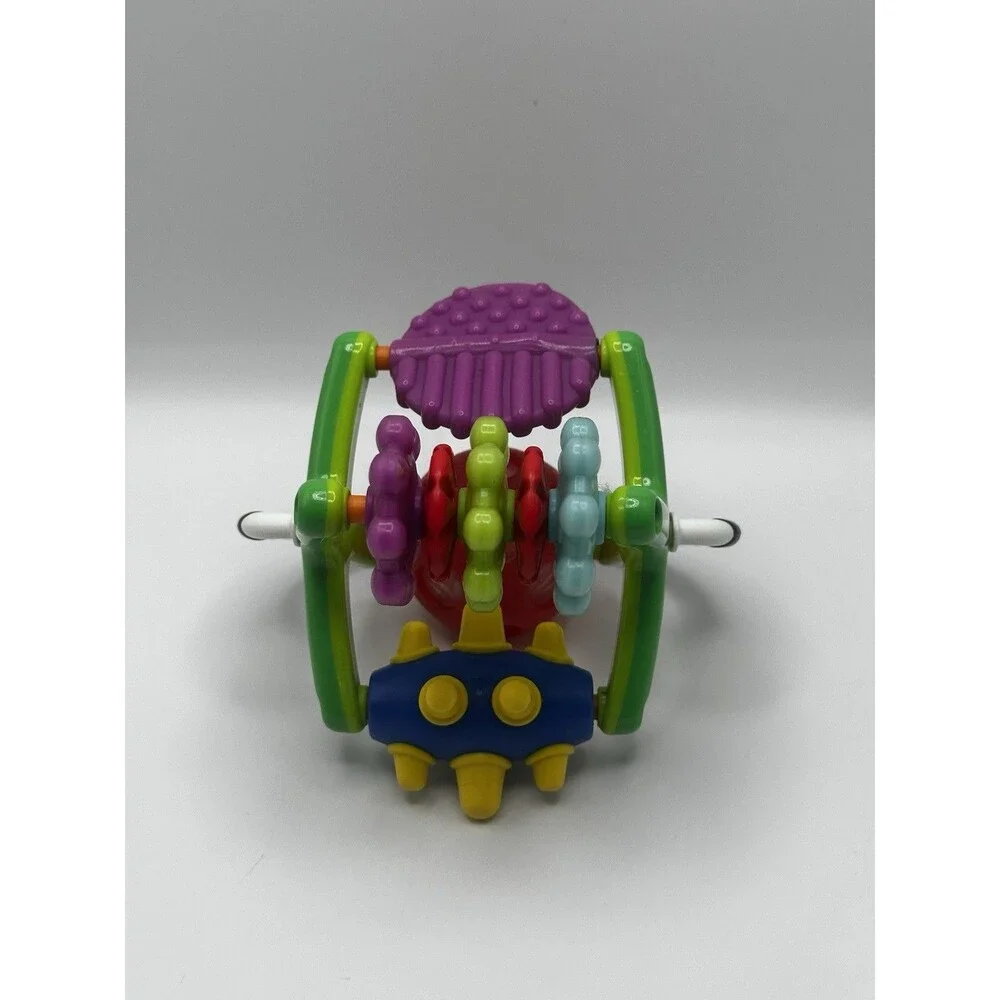 Sensory Baby Rattle Teether Toy Multi Texture Ball Wheel Ring Development